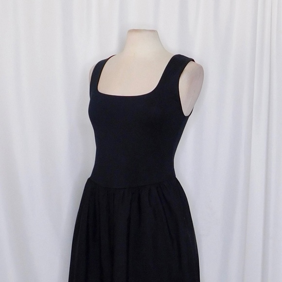 NWT!! J. CREW Black Drop-Waist Mixy Dress Tank Midi Dropwaist Solid Preppy Large - Picture 7 of 16